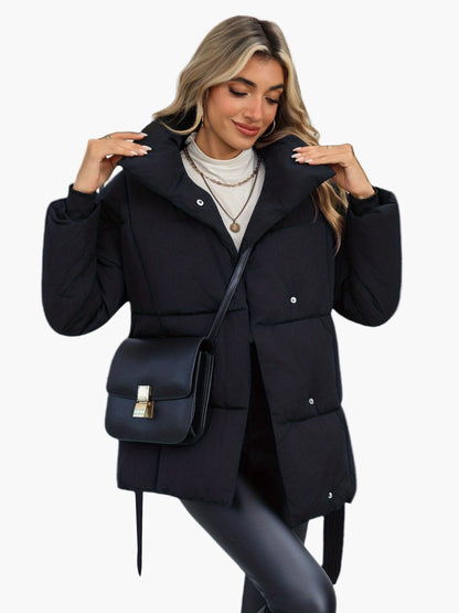 Damen Steppjacke mit Gürtel – Modische Winterjacke für Alltag und Freizeit