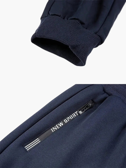 Herren Freizeit Trainingsanzug Set für Herbst und Winter – Warmes Outfit mit Fleecefutter, Jogginganzug für Alltag und Sport