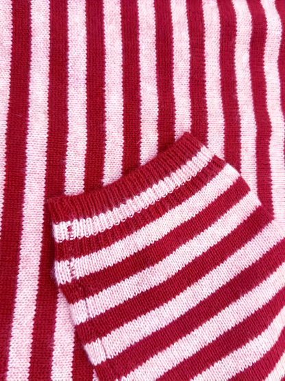 Damen Strickpullover mit Streifenmuster – Eleganter Freizeit-Look für Herbst und Winter