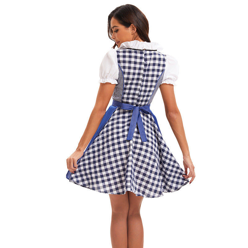 Damen Trachtenkleid Dirndl Kostüm für Bühne und Feste – Oktoberfest, traditioneller Stil, ideal für Volksfeste und Karneval
