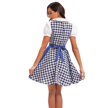 Damen Trachtenkleid Dirndl Kostüm für Bühne und Feste – Oktoberfest, traditioneller Stil, ideal für Volksfeste und Karneval