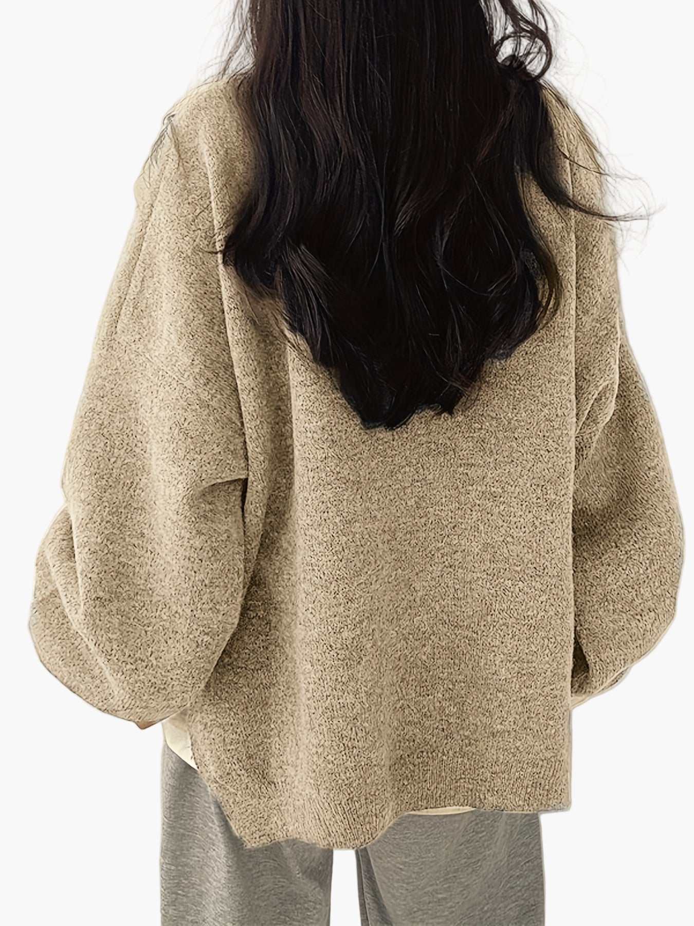 Damen Oversize Pullover Lockerer Casual Style für Herbst und Winter