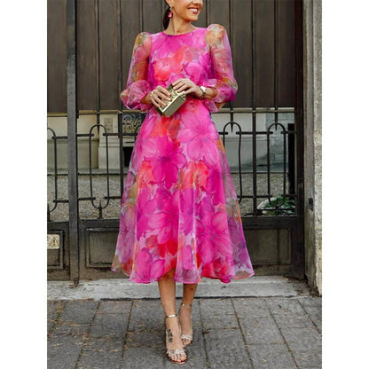 Joy – Sommerliches Damenkleid mit Blumenmuster aus Mesh