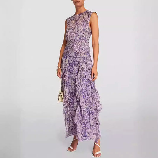 Zoe – V-Ausschnitt Chiffonkleid mit schulterfreiem Design