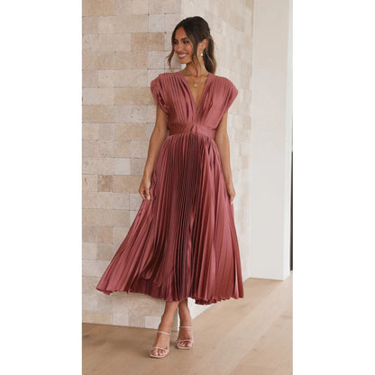 Amelia – Lässiges Faltenkleid mit Reißverschluss