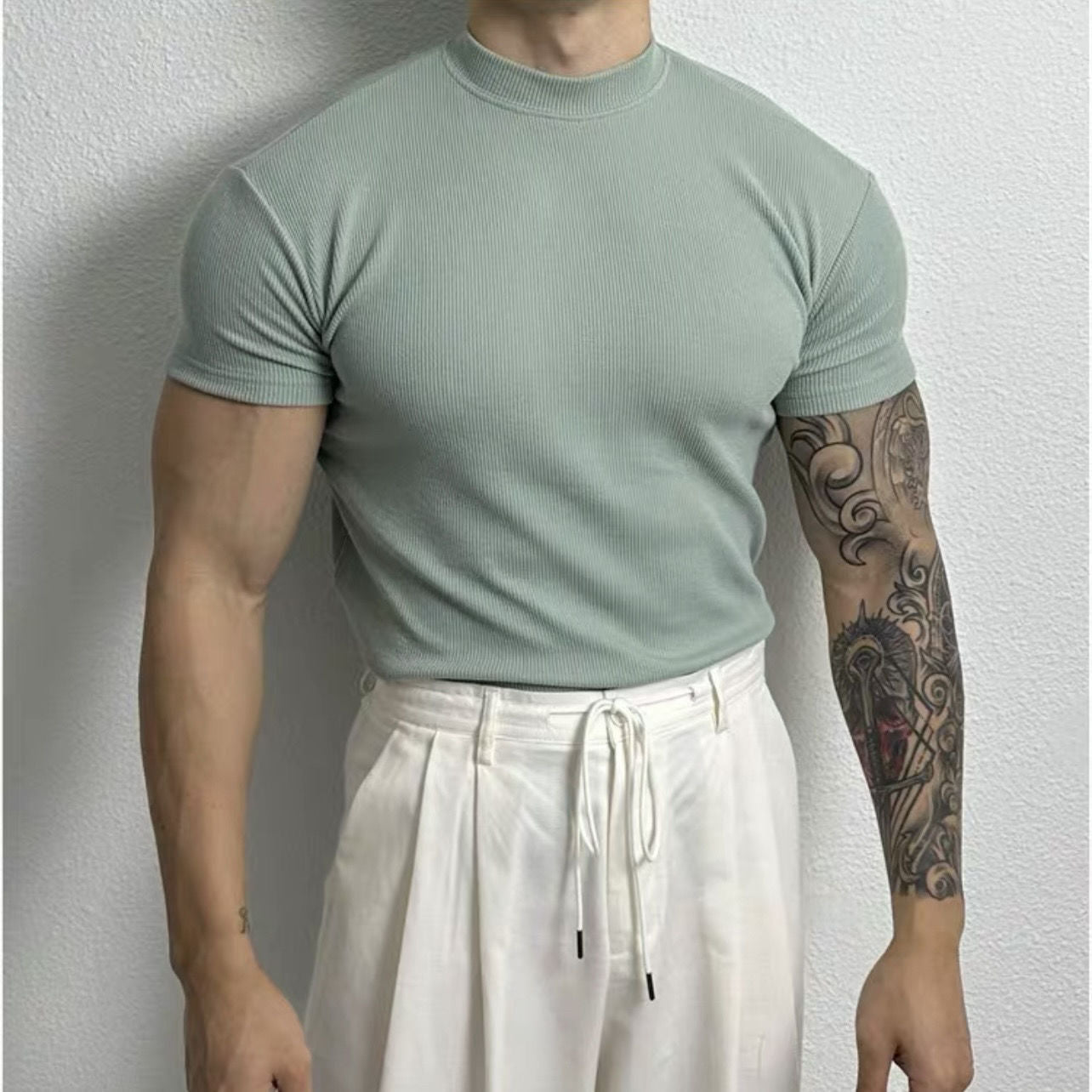 Andrew – Amerikanisches T-Shirt mit Halbkragen