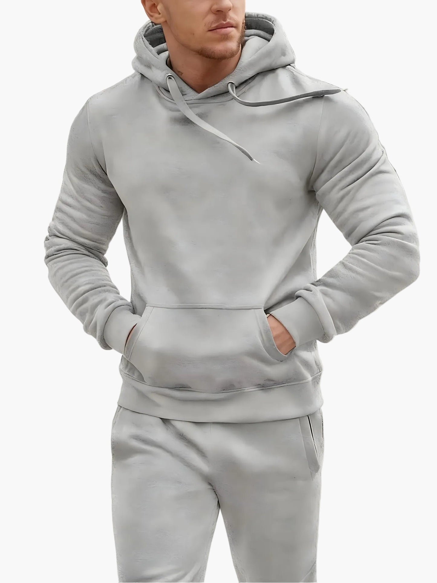 Herren Sportlicher Kapuzen-Trainingsanzug Freizeit Set – Athleisure Look für Alltag und Fitness