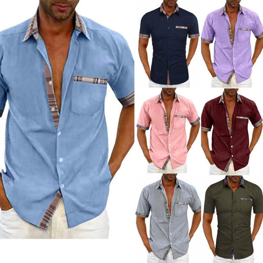 Herren Kurzarm Freizeithemd mit Karodetails – Modernes Sommerhemd, Stilvoll und Vielseitig für Alltag & Urlaub