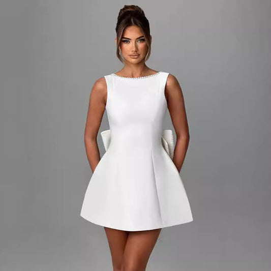 Denise – Mode-Slim-Fit-Rock mit Perlenbogen