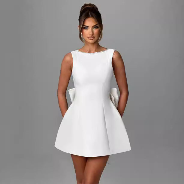 Denise – Mode-Slim-Fit-Rock mit Perlenbogen