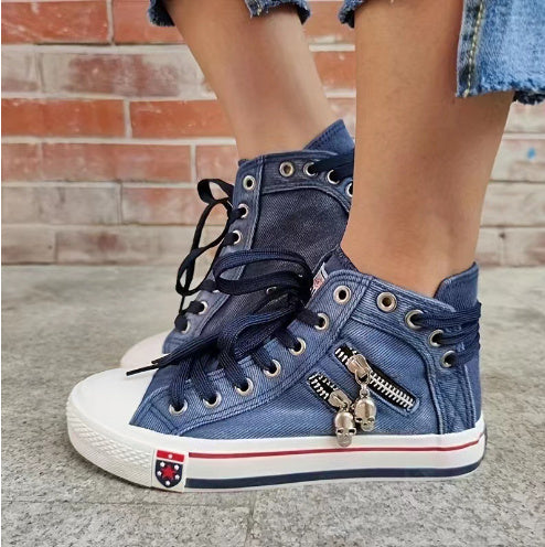 Jade – Atmungsaktive hohe Damen-Schnürschuhe in Übergrößen