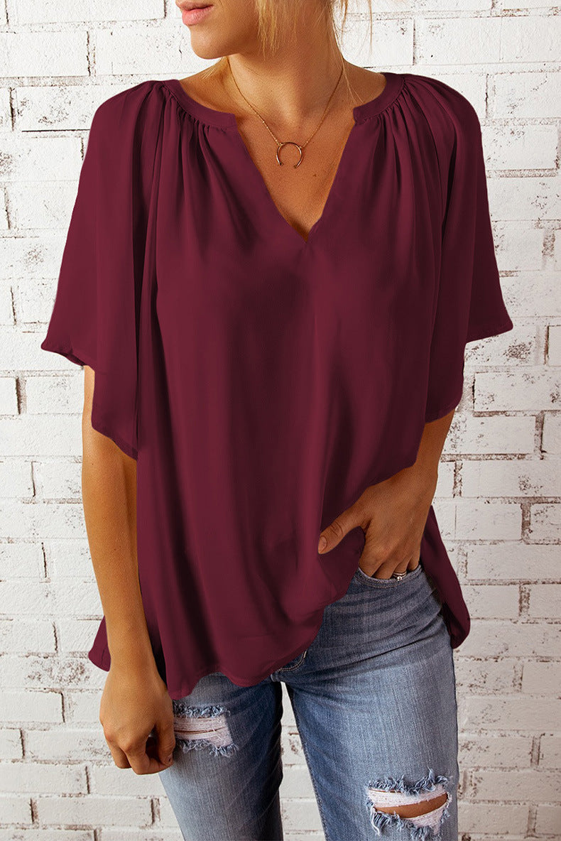 Tanya – Weiches Kurzarm T-Shirt Pullover