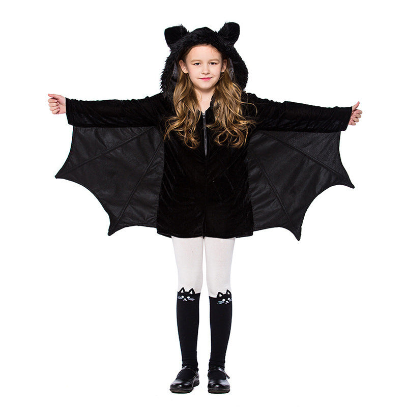Kinder Halloween Fledermaus Kostüm – Unisex Verkleidung für Halloween-Partys & Trick-or-Treat