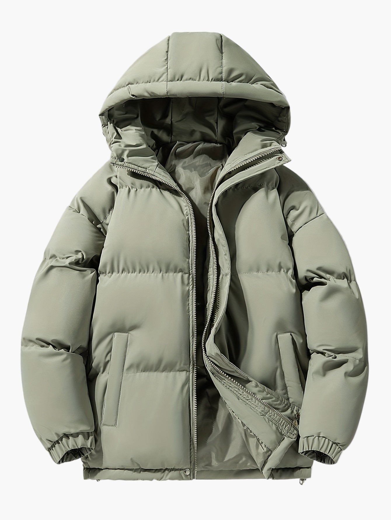 Herren Winter Steppjacke mit Kapuze – Bequemer Casual Puffer für Herbst & Winter Outdoor