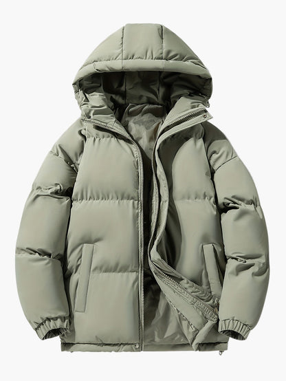Herren Winter Steppjacke mit Kapuze – Bequemer Casual Puffer für Herbst & Winter Outdoor
