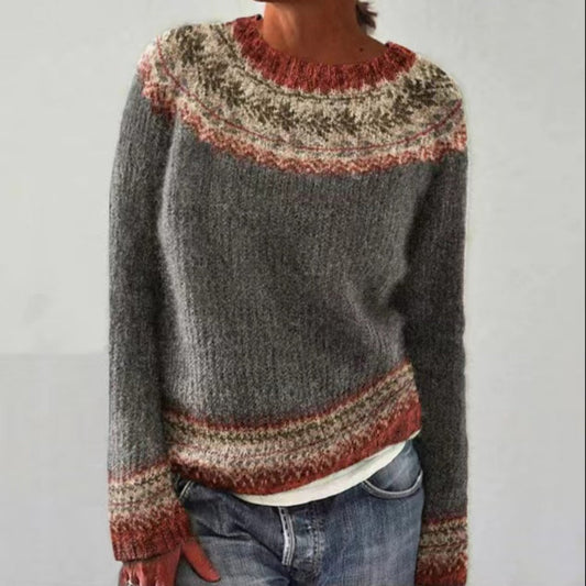 Melissa – Multicolor Rundhals Pullover mit lockerer Passform