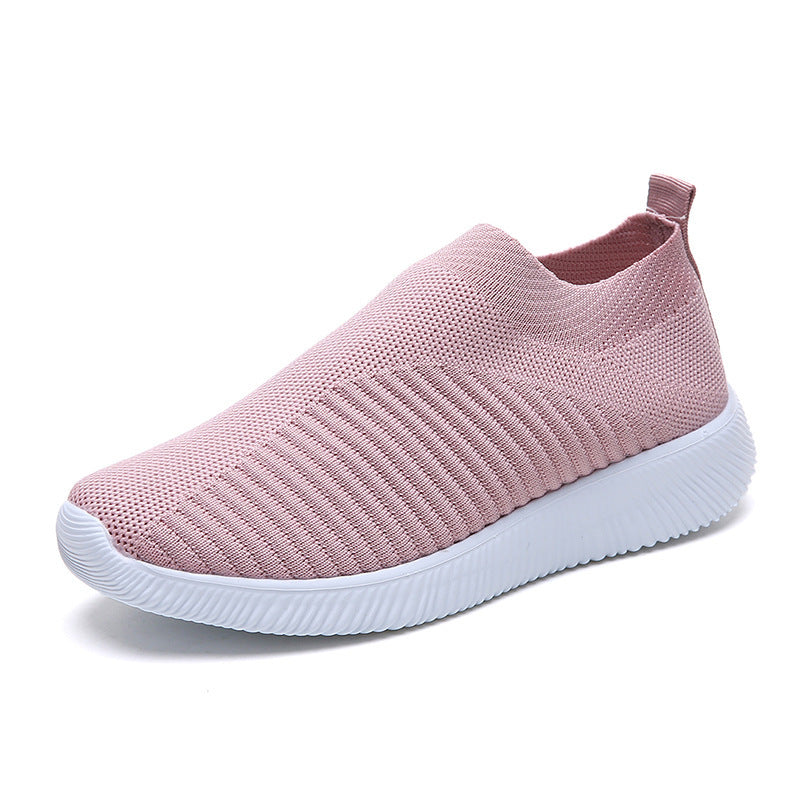 Tara – Plus Size Fly-Knit Socken Schuhe aus elastischem Stoff
