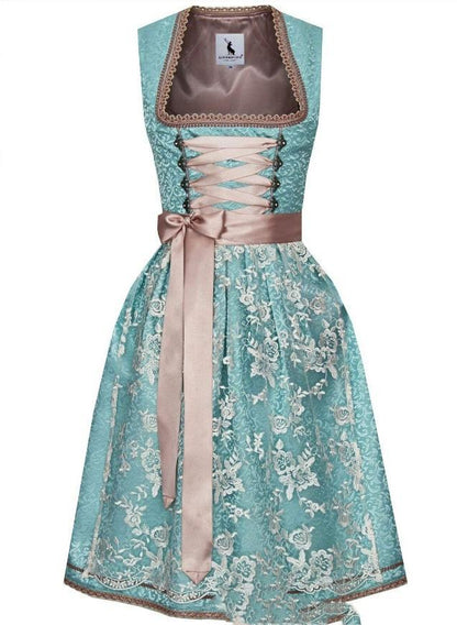 Damen Trachtenkleid Dirndl im Retro-Stil – Oktoberfest Outfit für Volksfeste und besondere Anlässe