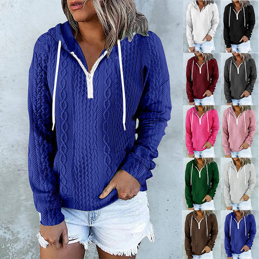 Sophie – Hoodie mit Twist-Textur und Kordelzug für modebewusste Frauen
