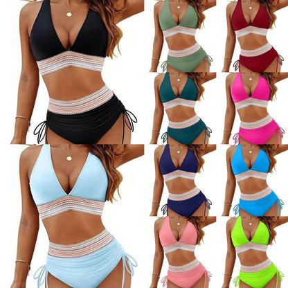Catherine – Hoch geschnittener Damen-Bikini mit Spalt-Design