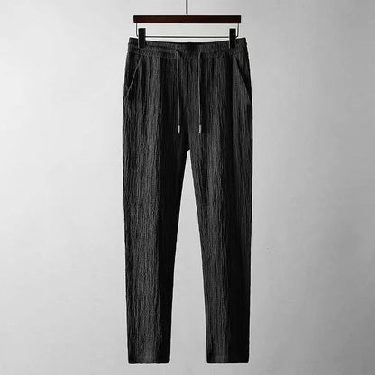 Harvey – Freizeitanzug Sommer lockeres Kurzarm-Top und Kordelhosen