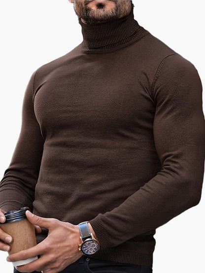 Herren Rollkragenpullover Slim Fit – Stilvoller Strickpullover für Alltag und Büro