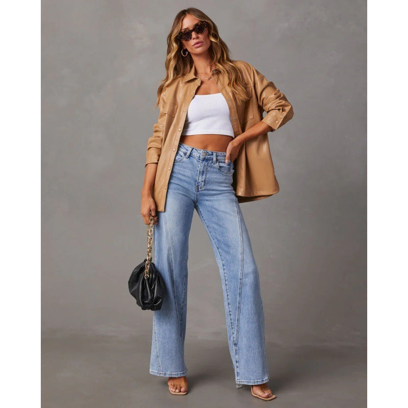 Joanne – Weite Damenjeans mit Patchwork