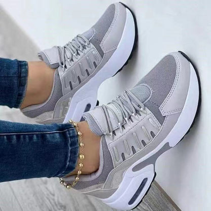 Georgina – Runde Schnürung mit Netz in Übergröße Freizeit-Sneaker