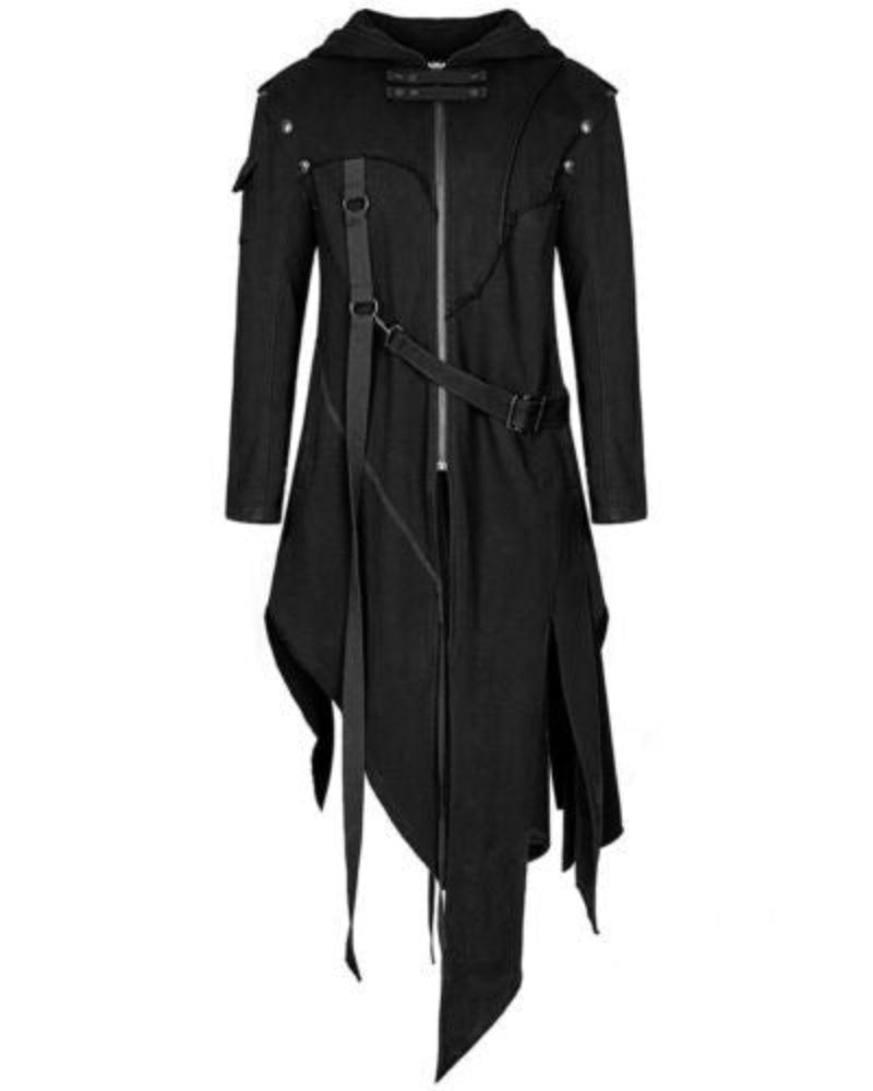 Herren Halloween Mantel – Gothic Vintage Kapuzenjacke für Kostüm & Party