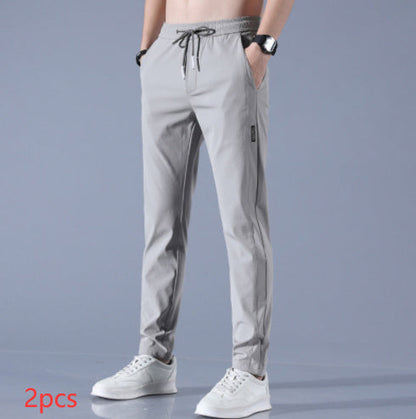 John – Atmungsaktive gerade Sporthose aus Sommer-Eis-Seide für Herren
