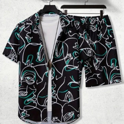 Gabriel – Legeres Herrenhemd und Shorts Set