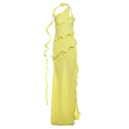 Victoria – Modisches Street Kleid mit Spitzenborte und schrägem Schulterdesign