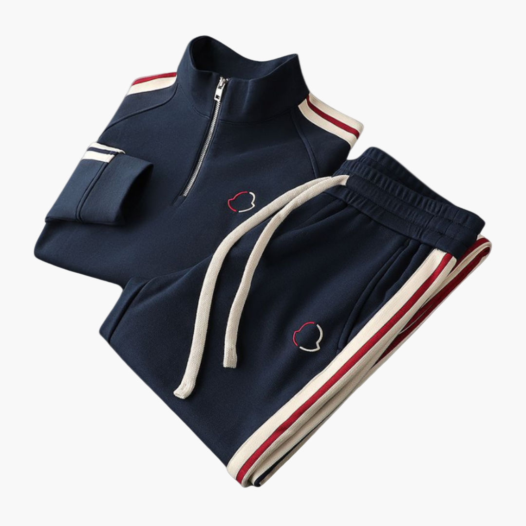 Herren Jogginganzug Modern Sportlich Freizeit – Stilvolles Trainingsset mit Half-Zip und Komfort