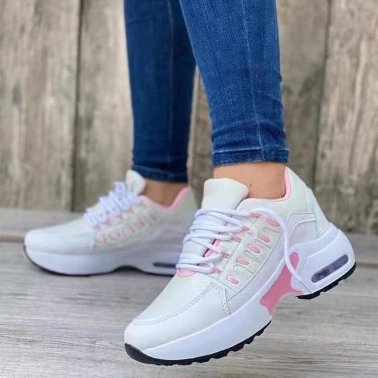 Georgina – Runde Schnürung mit Netz in Übergröße Freizeit-Sneaker