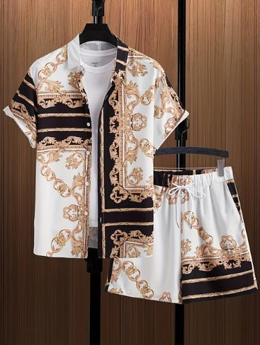 Gabriel – Legeres Herrenhemd und Shorts Set