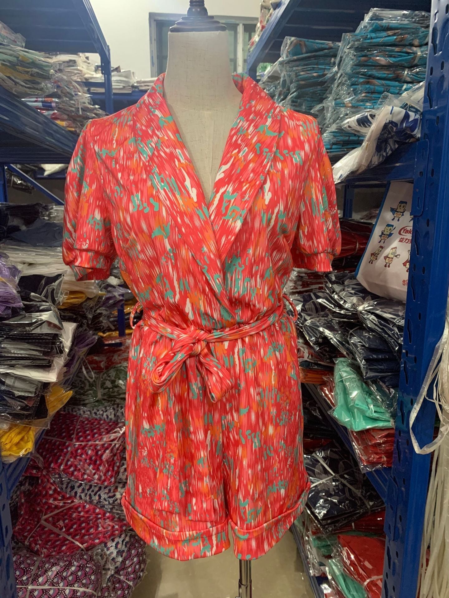 Samantha – Jumpsuit mit Puffärmeln und elastischem Bund