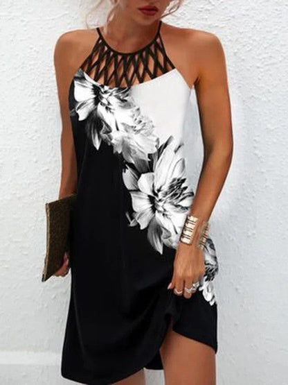 Sara – Lässiges Printkleid mit Neckholder für Damen im Sommer