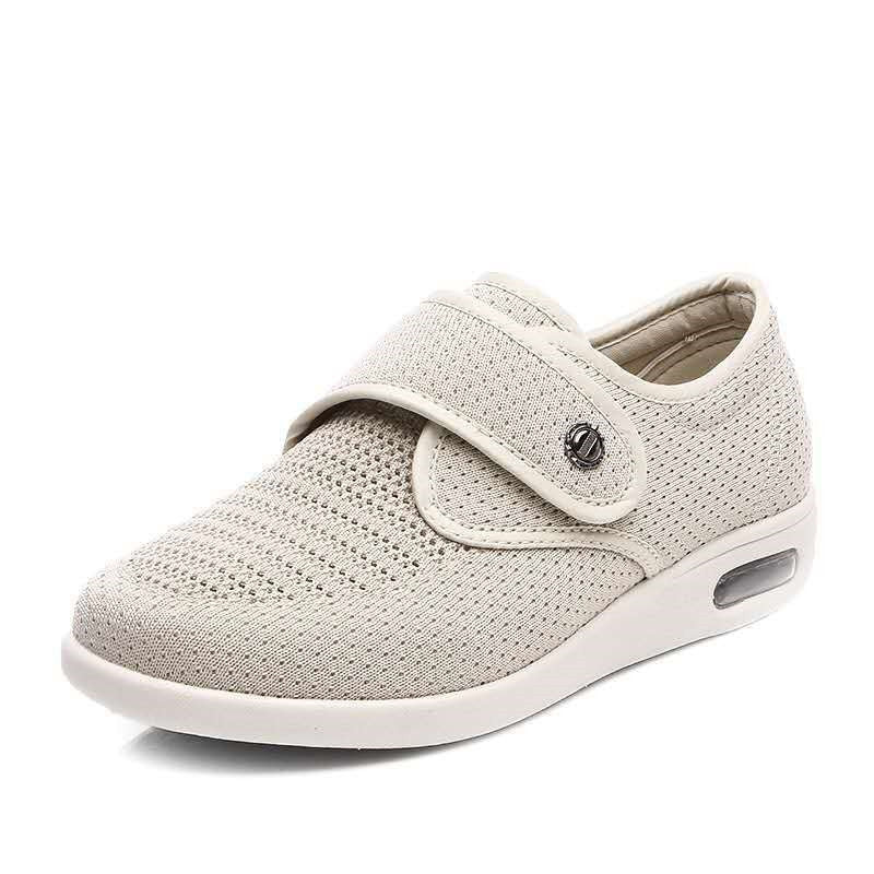 Damen Komfort Freizeit Sneakers mit Klettverschluss – Atmungsaktive Walkingschuhe für Alltag & Spaziergänge