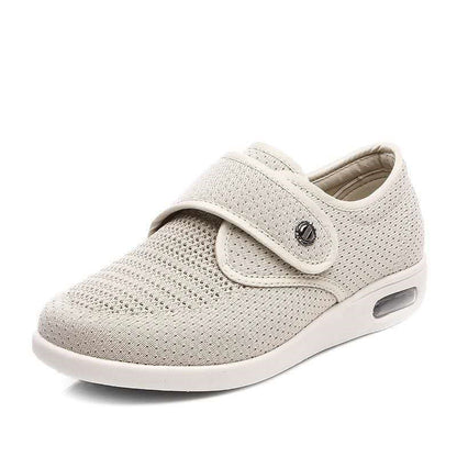 Damen Komfort Freizeit Sneakers mit Klettverschluss – Atmungsaktive Walkingschuhe für Alltag & Spaziergänge
