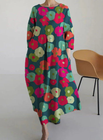 Tamara – 3D Gedrucktes Baumwollähnliches Freizeitkleid