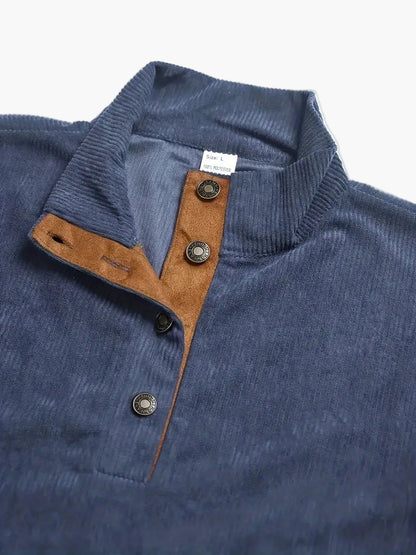 Herren Freizeit Zweiteiler Set mit Knopfleiste – Lockerer Stil für Alltag und Freizeit