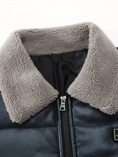 Herren Steppjacke mit Teddykragen – Modische Winterjacke für Alltag & Freizeit