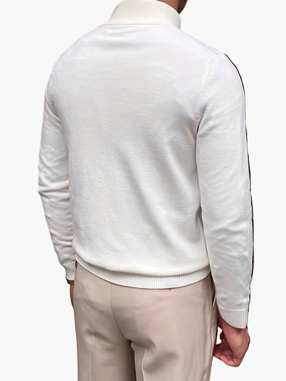 Herren Premium Pullover mit Viertelreißverschluss – Eleganter Business Casual Look