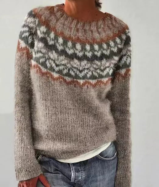 Melissa – Multicolor Rundhals Pullover mit lockerer Passform