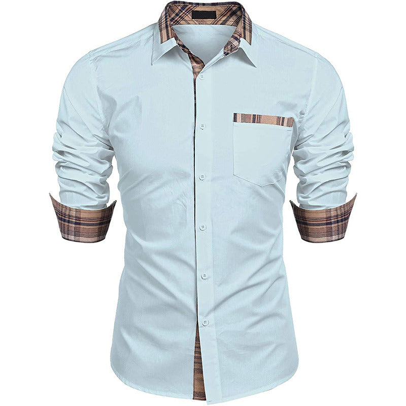 Herren Slim Fit Freizeithemd mit Karodetails – Stilvolles Langarm Business & Casual Hemd