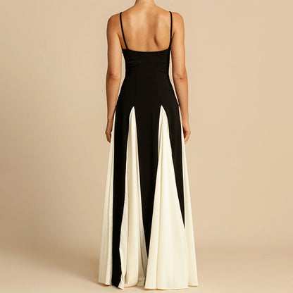 Victoria – Kleid mit Farbkontrast und Trägern