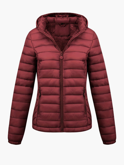 Damen Steppjacke mit Kapuze – Leichte Freizeitjacke für Herbst und Winter