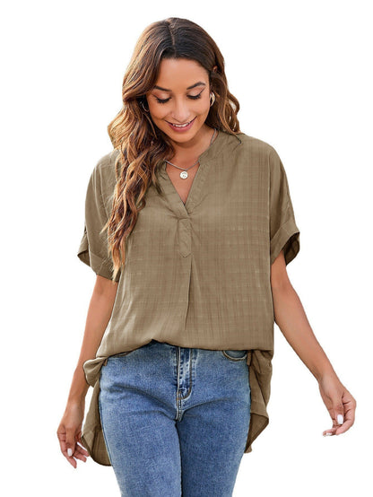 Natasha – Lockeres Damen-V-Ausschnitt-Freizeitpullover-Shirt