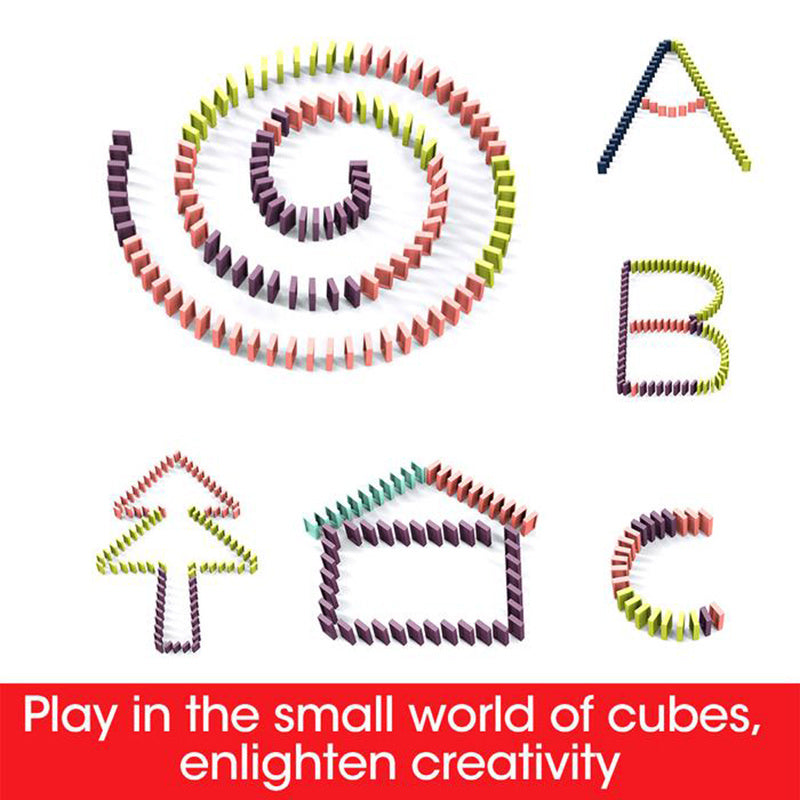 Domino Zugspielzeug für Kinder – Kreatives Lernspiel, Automatisches Dominosteine-Legen, Pädagogisches Motorikspielzeug