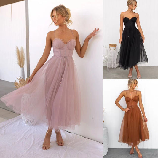 Vanessa – Partykleid mit Mesh für den Abend